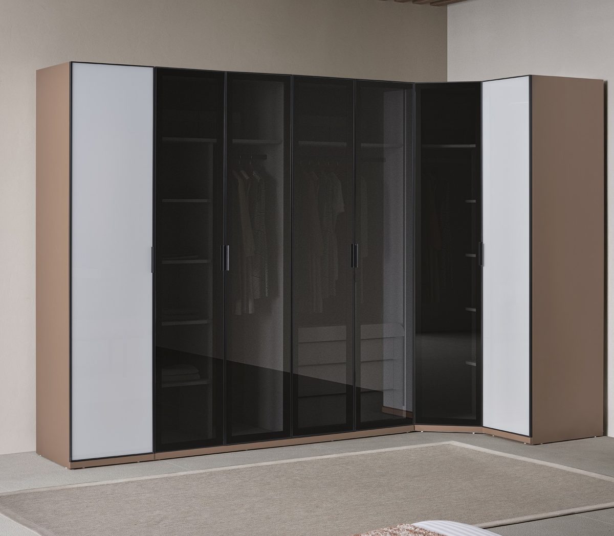 MOKA KİREMİT Köşe Dolaplı Yatak Odası (7 KAPAK) - Görsel 8