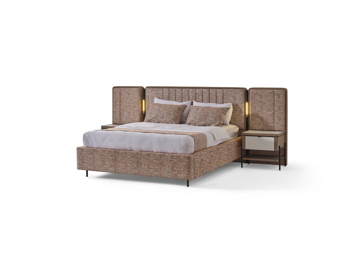 MOKA KİREMİT Köşe Dolaplı Yatak Odası (7 KAPAK) - Görsel 12