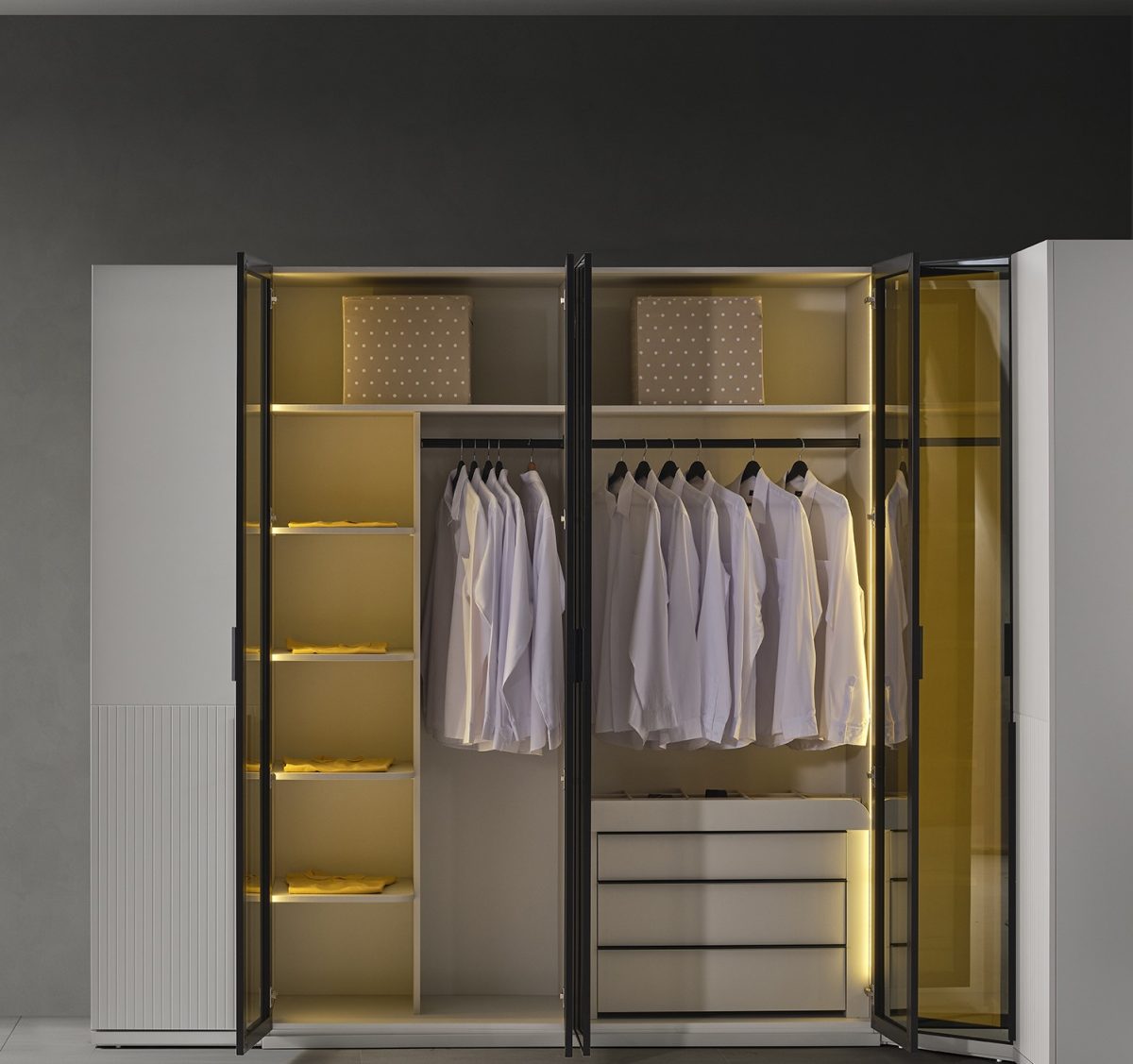 MOKA GRİ Köşe Dolaplı Yatak Odası (7 KAPAK) - Görsel 9