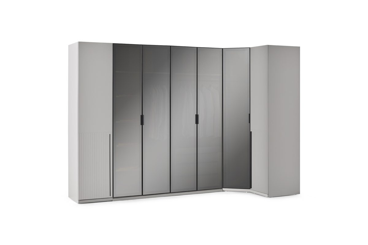 MOKA GRİ Köşe Dolaplı Yatak Odası (7 KAPAK) - Görsel 11