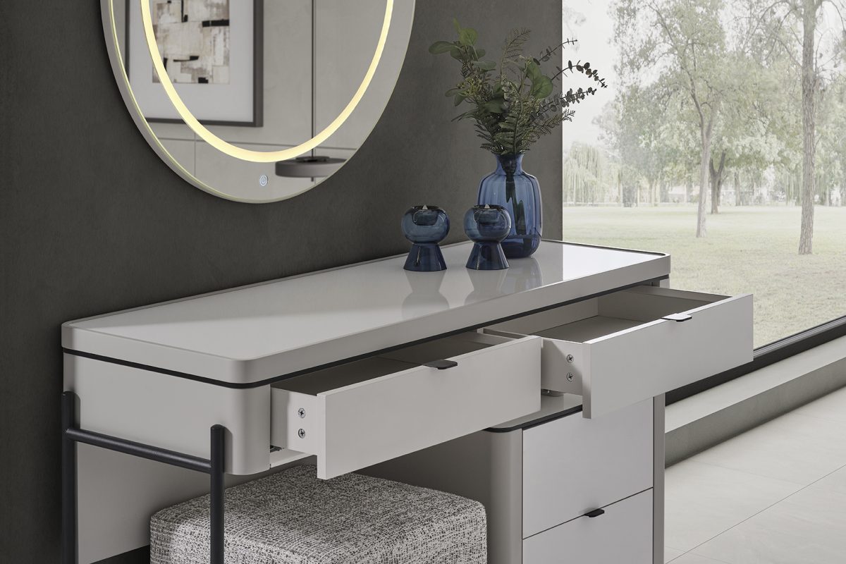 MOKA GRİ Köşe Dolaplı Yatak Odası (7 KAPAK) - Görsel 5