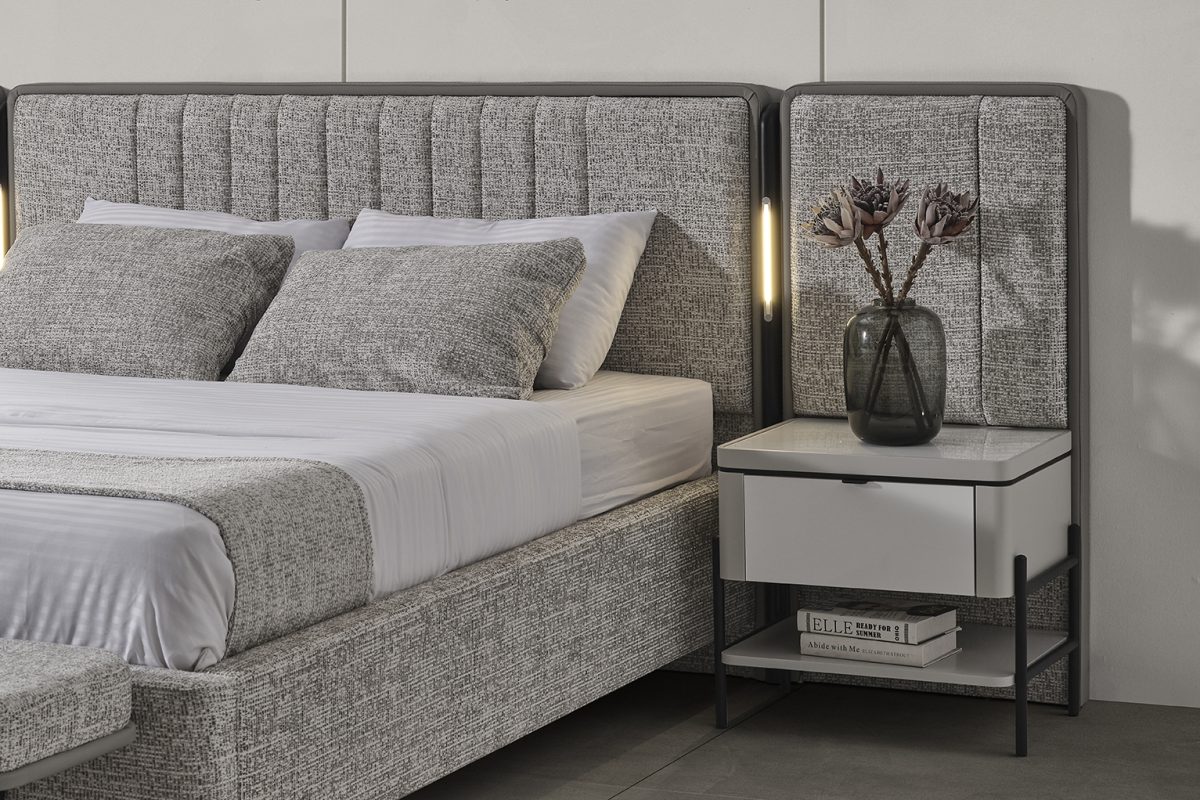 MOKA GRİ Köşe Dolaplı Yatak Odası (7 KAPAK) - Görsel 3