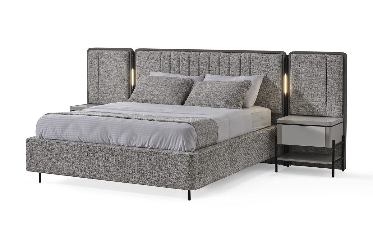 MOKA GRİ Köşe Dolaplı Yatak Odası (7 KAPAK) - Görsel 13